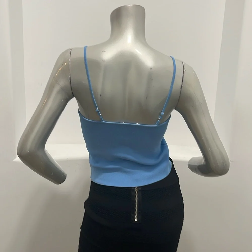 A.L.C. Ava Blue Crop Knit Tank Top - Picture 2 of 14